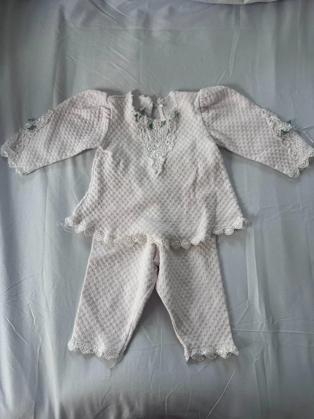 ✨ Vintage Baby Beau & Belle Lace Two-Piece Set ✨